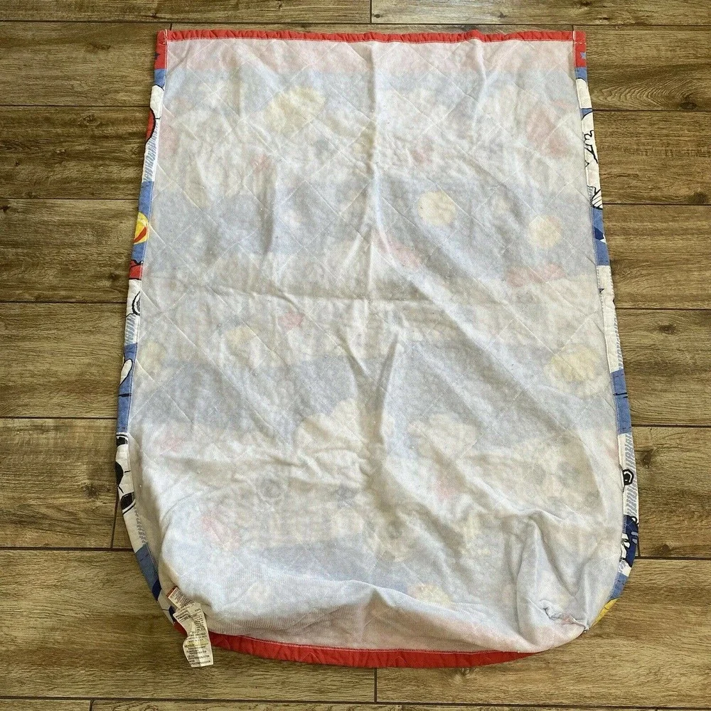 Vintage Peanuts Gang Baby Snoopy Sports Baby/Toddler Crib Blanket